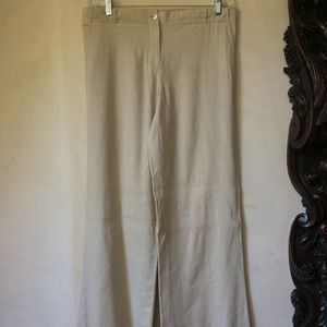 BLUMARINE Linen wide leg pants